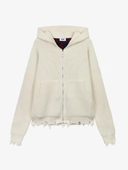 Band Logo Back Hooded Cardigan