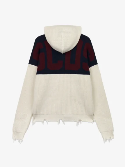 Band Logo Back Hooded Cardigan d