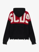Gcds Band Logo Back Hooded Cardigan Black f