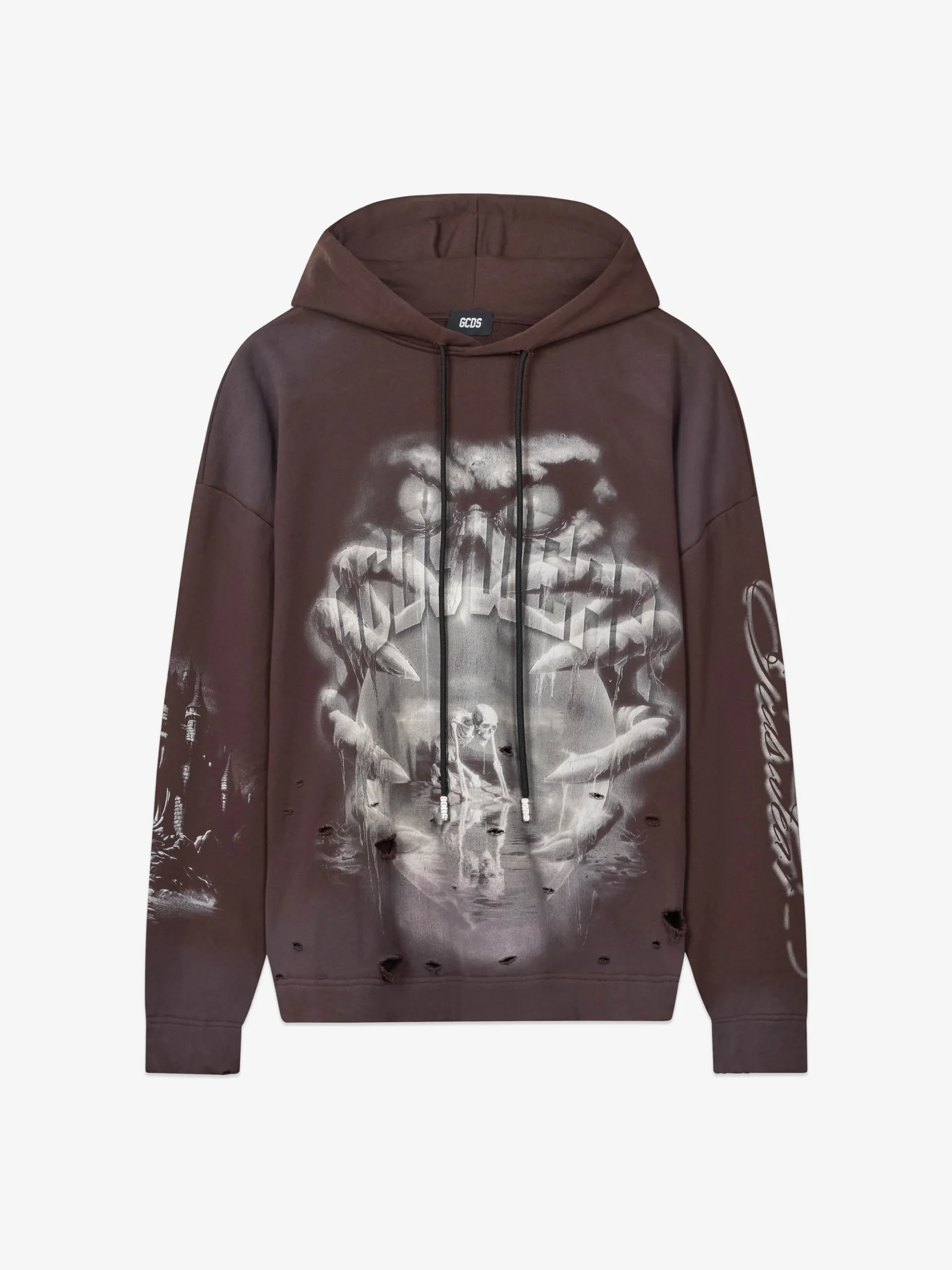 Gcds Brown Gothic Sweatshirt Gcds Brown Gothic Sweatshirt